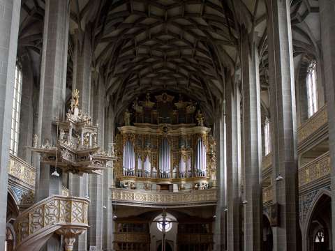 Marktkirche in Halle where Zachow and Handel performed as organists