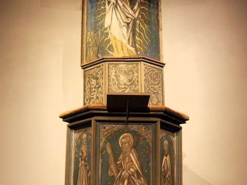 Pulpit of St. Andreas Church, Eisleben, where Agricola and Luther preached