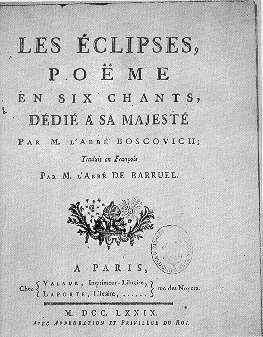 French translation of Bošković's De solis ac lunae defectibus.