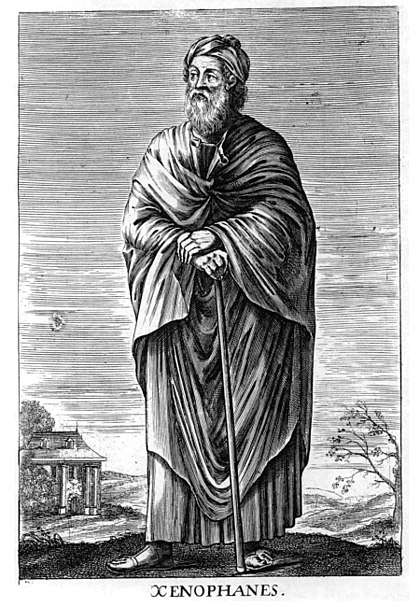 Fictionalized portrait of Xenophanes from a 17th-century engraving