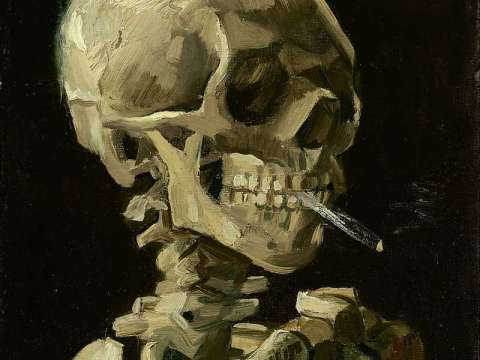 Skull of a Skeleton with Burning Cigarette, 1885–86