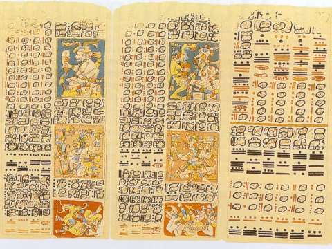 Dresden Codex, later identified as a Maya manuscript, published in part by Humboldt in 1810