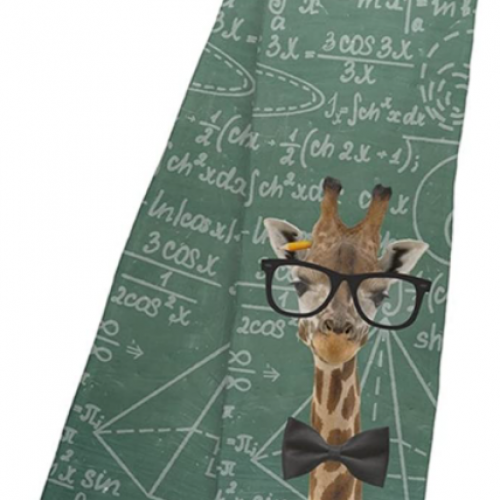Giraffe Math Fleece Scarf