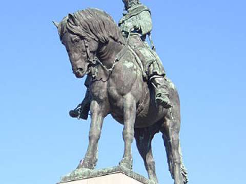 Statue of Jan Žižka by Bohumil Kafka on Vítkov Hill in Prague
