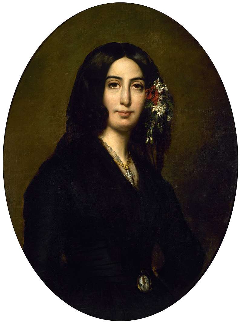 George Sand at 34, by Auguste Charpentier (1838)