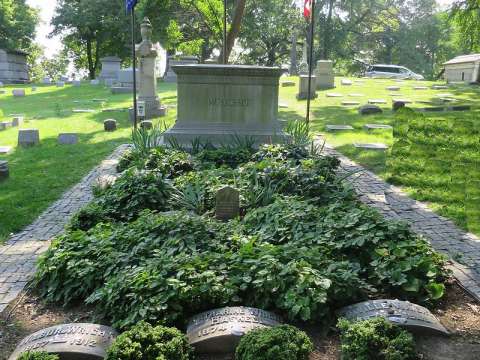 The Wright family plot at Woodland Cemetery and Arboretum