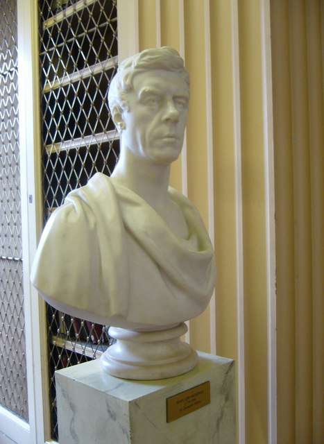 Bust of Henry Brougham in the Playfair Library of Edinburgh University's Old College