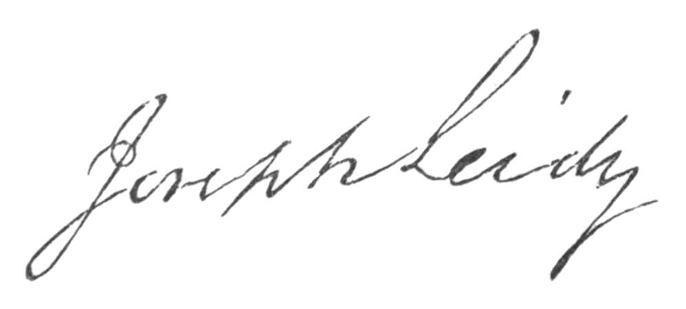 Joseph Leidy Signature