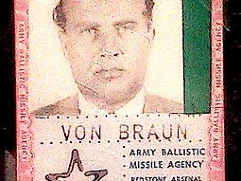 Von Braun's badge at ABMA (1957)