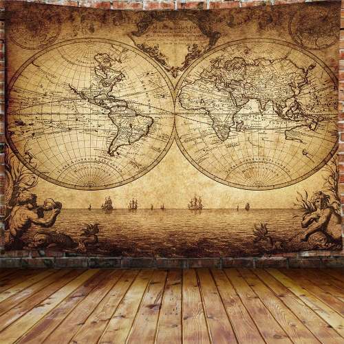 JAWO Old World Map Tapestry