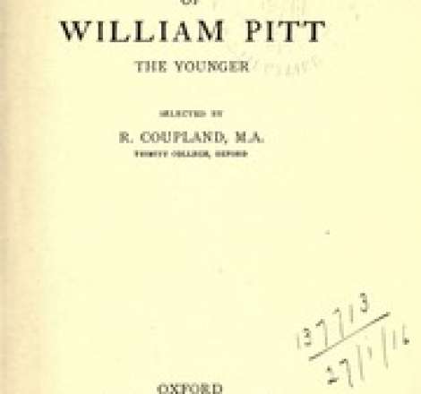 The War Speeches of William Pitt the Younger