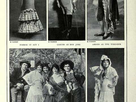 Publicity shots for the Carmen revival at the Metropolitan Opera, New York, in January 1915