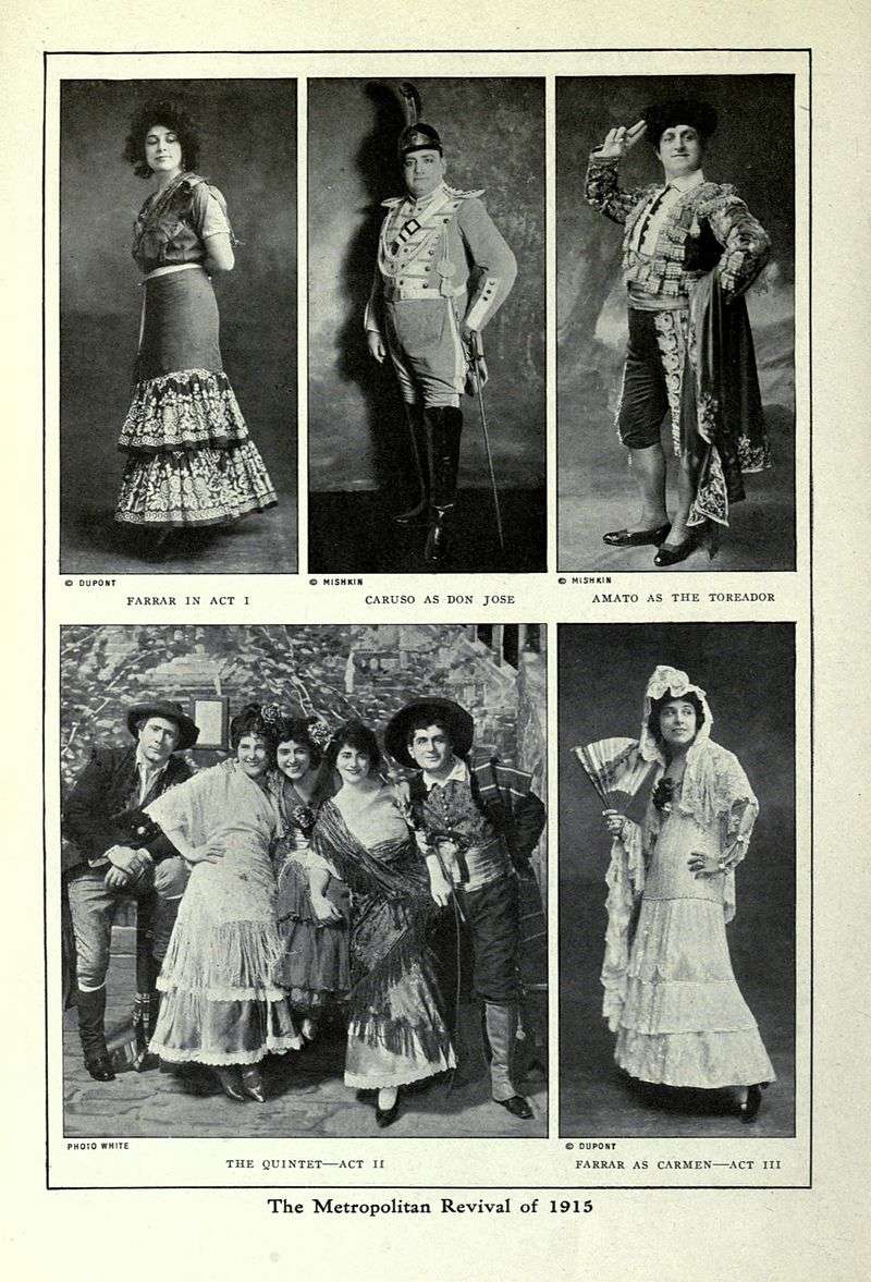 Publicity shots for the Carmen revival at the Metropolitan Opera, New York, in January 1915