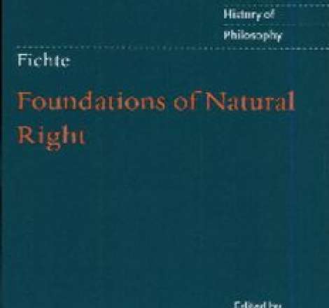 Fichte: Foundations of Natural Right