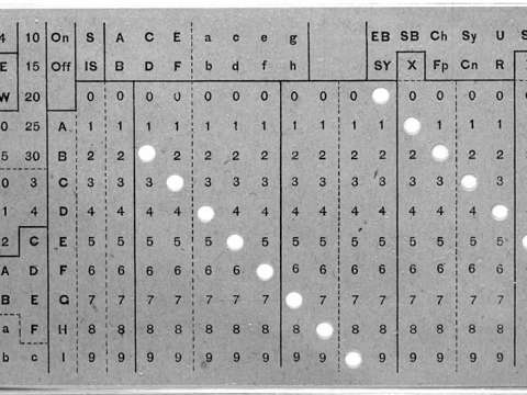 Hollerith punched card