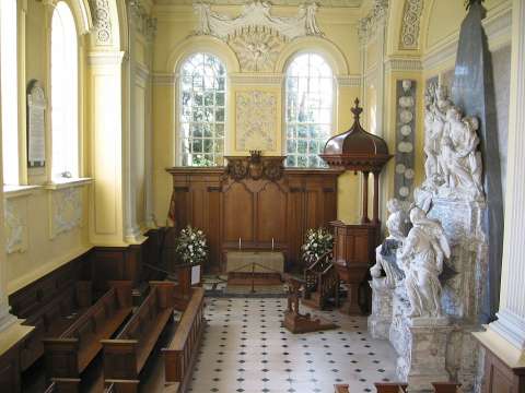 Resting place of the Duke and Duchess in the chapel at Blenheim Palace