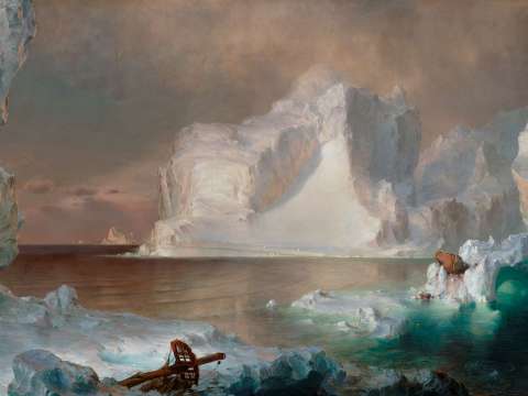 The Icebergs (1861) by Frederic Edwin Church demonstrates the aesthetic of the sublime.