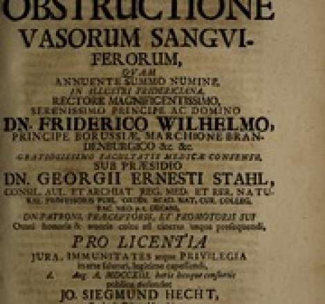 Dissertatio medica inauguralis de obstructione vasorum sanguiferorum