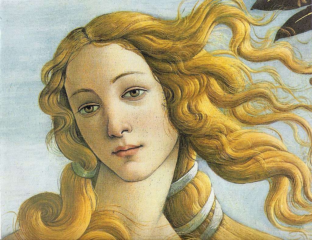 Detail from Botticelli's most famous work, The Birth of Venus (c. 1484–1486)