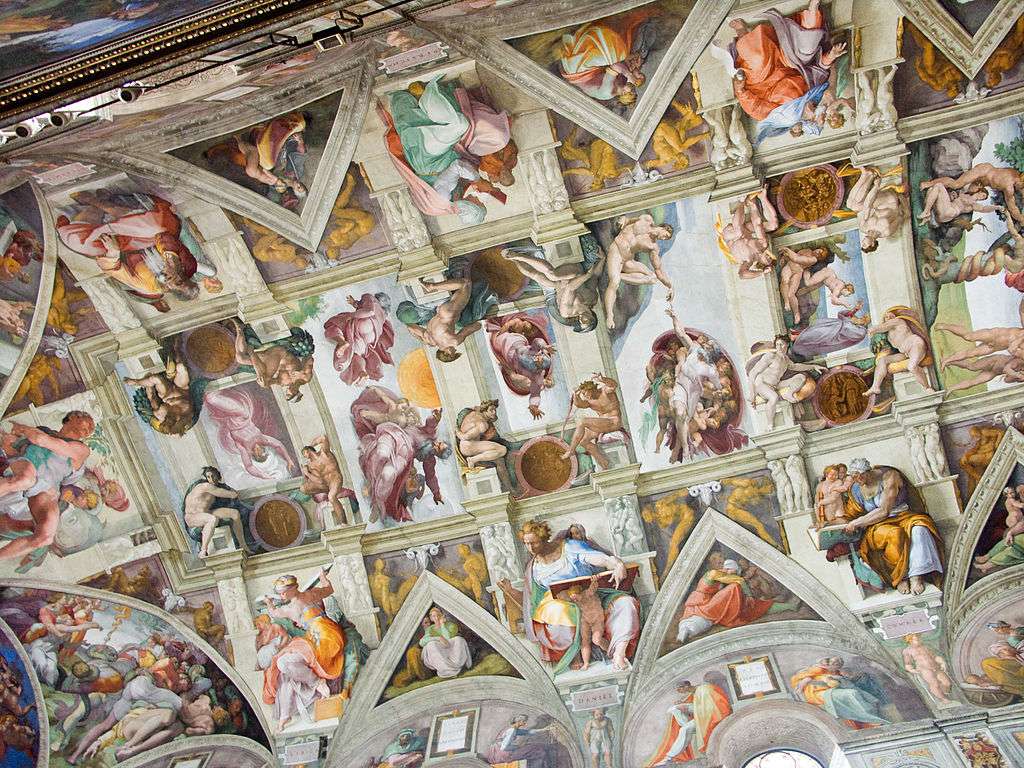 Michelangelo painted the ceiling of the Sistine Chapel; the work took approximately four years to complete (1508–1512)