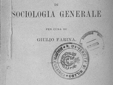 Compendio di sociologia generale, 1920