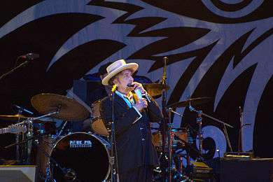 Dylan performing at Finsbury Park, London, June 18, 2011