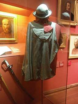 Garibaldi's poncho and red shirt at the Museum of the Risorgimento, Milan
