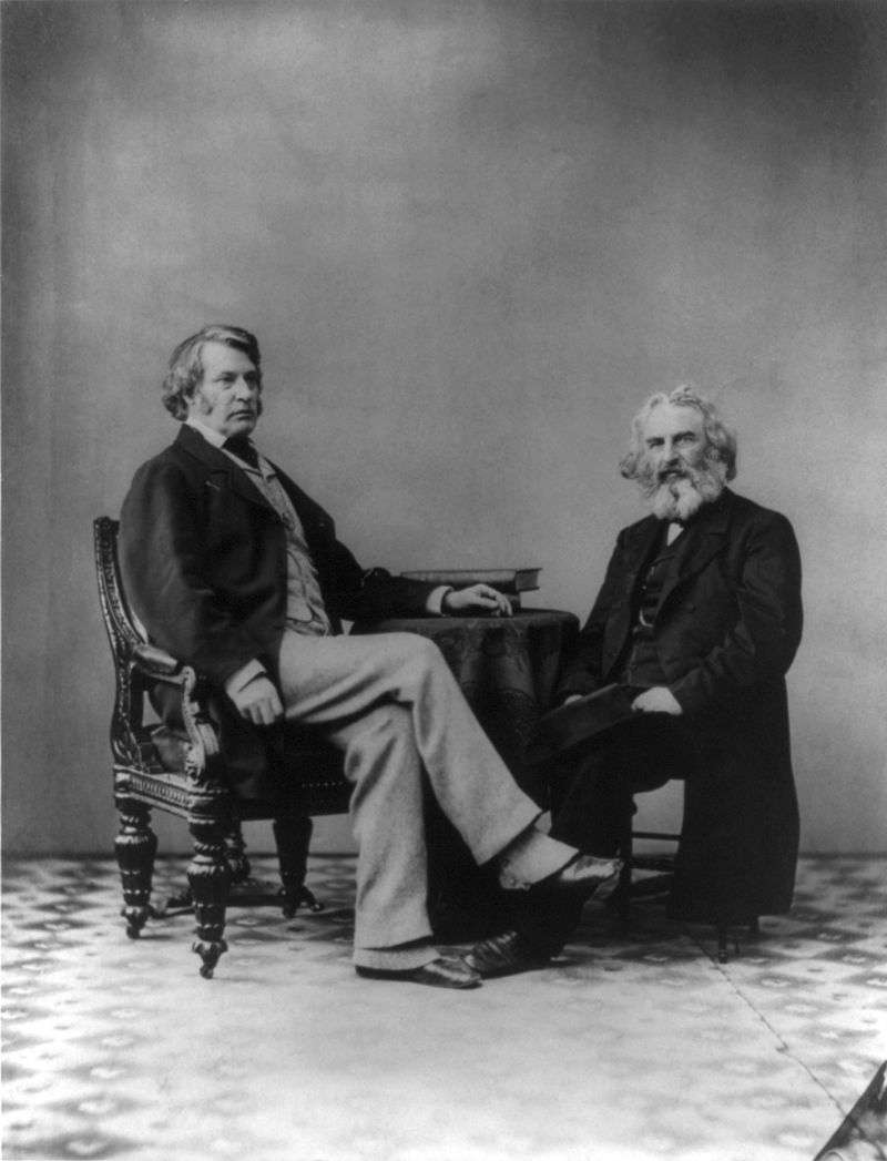 Longfellow and his friend Senator Charles Sumner