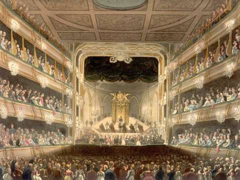 Interior of the Covent Garden Theatre in London