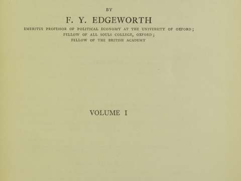Papers relating to political economy, 1925