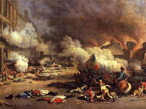 10 August attack on the Tuileries Palace; French revolutionary violence spreads