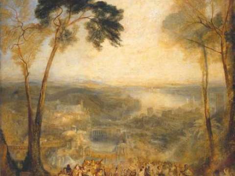 Phryne Going to the Public Baths as Venus and Demosthenes Taunted by Aeschines by J. M. W. Turner (1838).