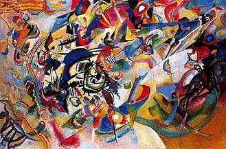 Composition VII, Tretyakov Gallery. According to Kandinsky, this is the most complex piece he ever painted (1913)
