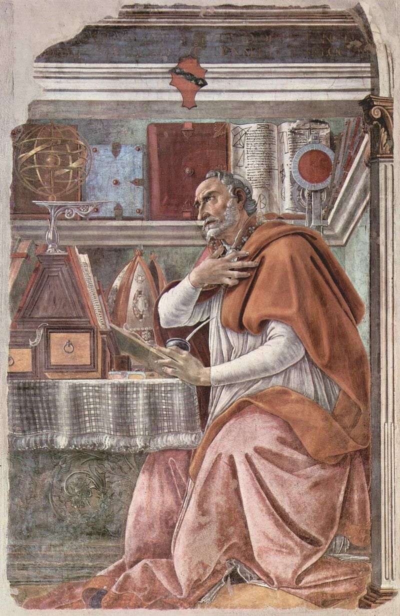 Fresco Saint Augustine, Ognissanti, 1480