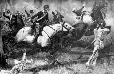 Battle of Fallen Timbers by R. F. Zogbaum, 1896. The Ohio Country was ceded to America in its aftermath.