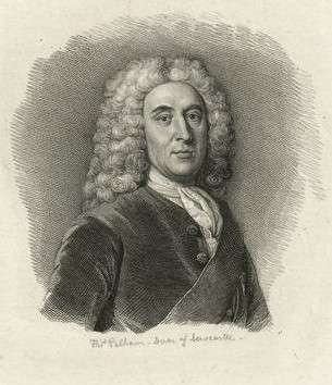 The Duke of Newcastle with whom Pitt formed an unlikely political partnership from 1757