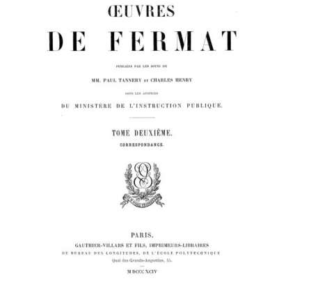 Œuvres de Fermat