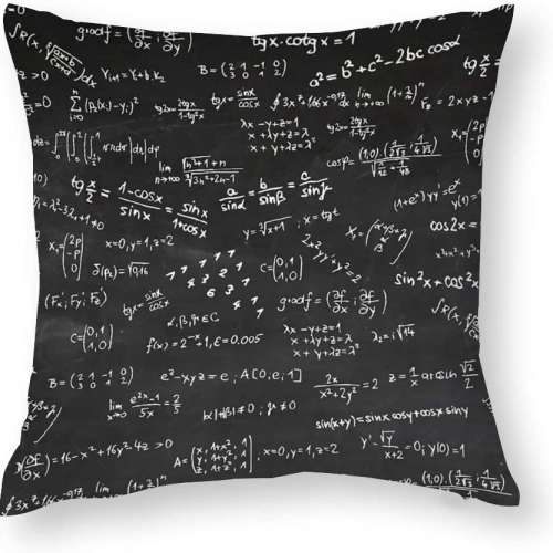 Throw Pillow Cover with Math Formulas