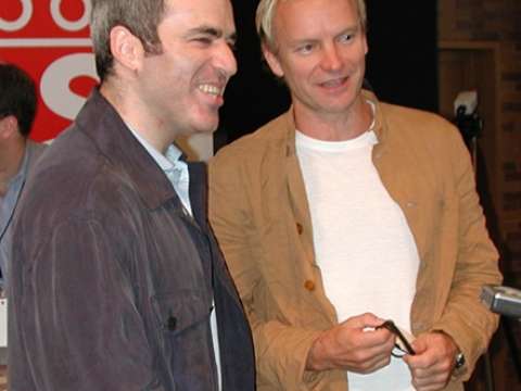Kasparov and Sting in 2000