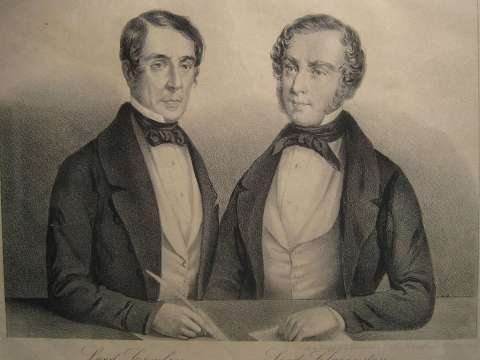 Clarendon with Lord Cowley (left)