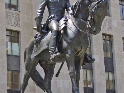 Equestrian statue of Jackson, Jackson County Courthouse, Kansas City, Missouri, commissioned by Judge Harry S. Truman.