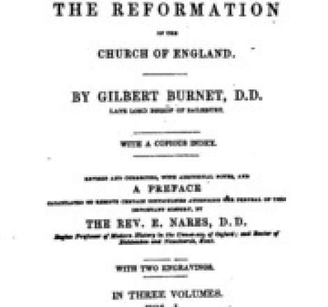 The History of the Reformation of the Church of England Vol I