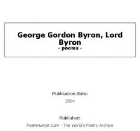 George Gordon Byron Poems