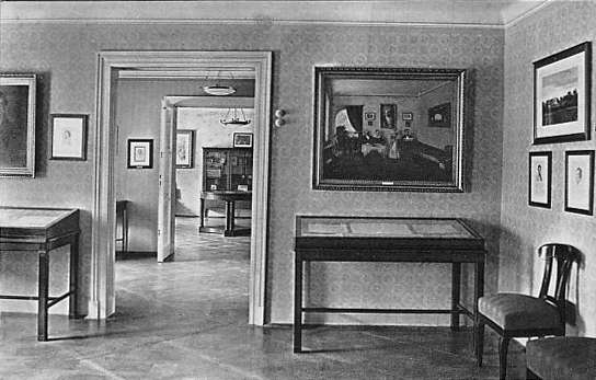 Interior of museum at Schubert's birthplace, Vienna, 1914