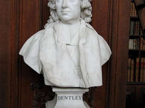 A bust of Bentley now stands in the library of Trinity College, Cambridge