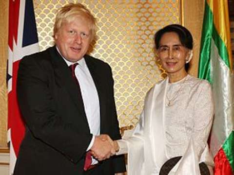 Foreign Secretary Boris Johnson meeting Aung San Suu Kyi in London, 12 September 2016