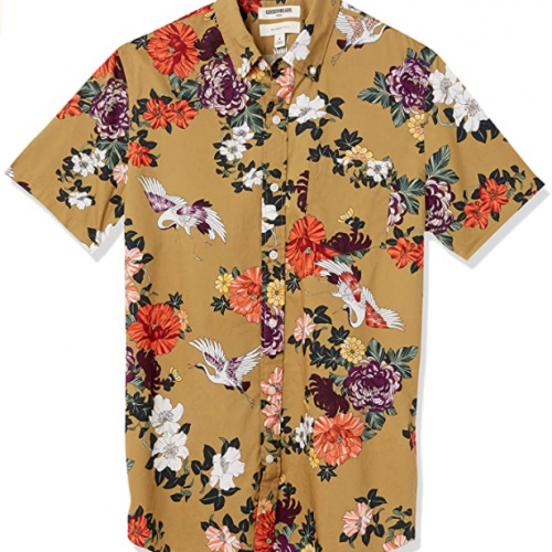 Short-Sleeve Printed Poplin Shirt