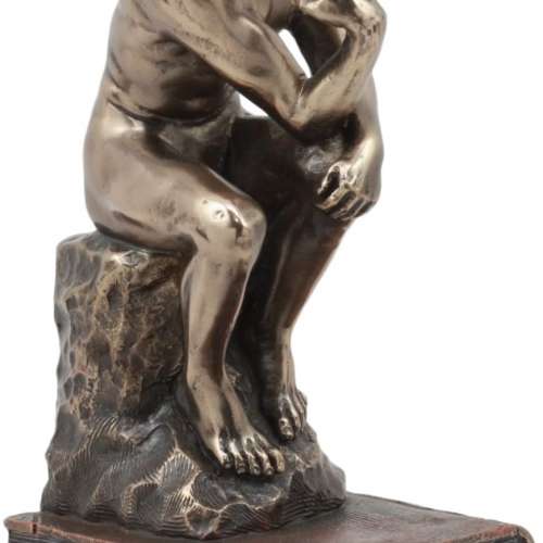 The Thinker Sitting On Books Statue