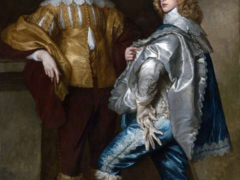 Lord John Stuart and his Brother, Lord Bernard Stuart, c. 1638, exemplifies the more intimate, but still elegant style he developed in England