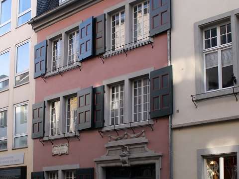 Beethoven's birthplace at Bonngasse 20, Bonn, now the Beethoven House museum